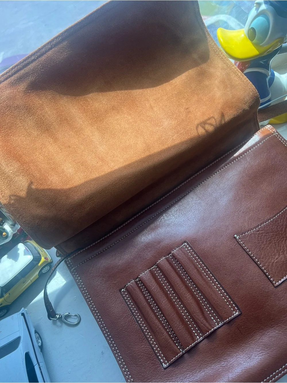 Brown Leather Men's Briefcase - Classic Professional Bag